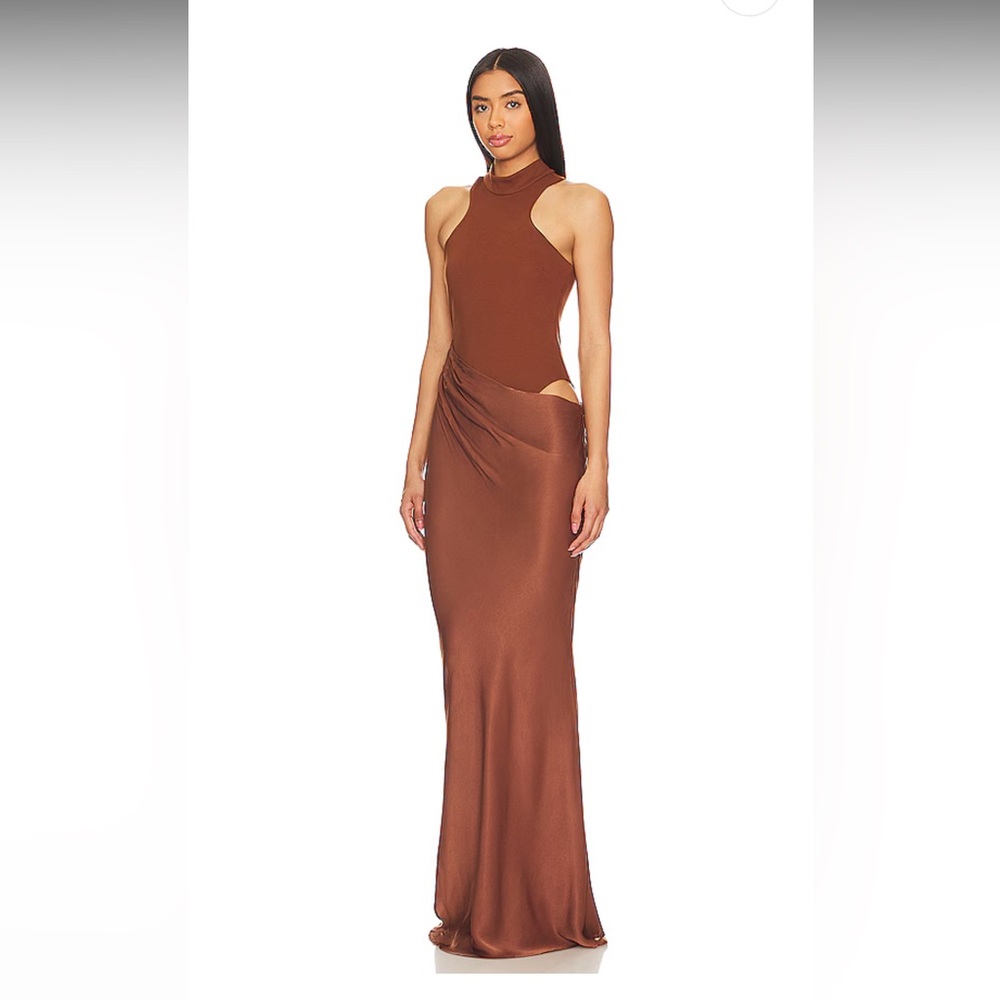Camila Coelho Brown Cutout Maxi Dress - Picture 3 of 6